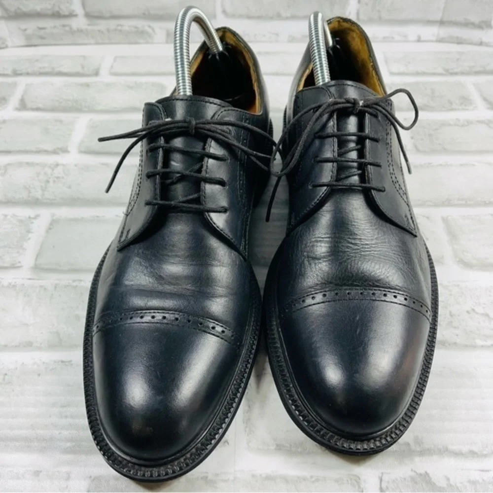 Rockport DresSports Men’s 9.5 N Black Leather Cap Toe Dress Oxford